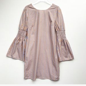 Anthropologie Maeve Striped Shift Dress Flare M